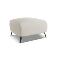 POUF Chenille Stoff Grau - Silberfarben/Schwarz, Textil/Metall (65/44/65cm) - Makamii