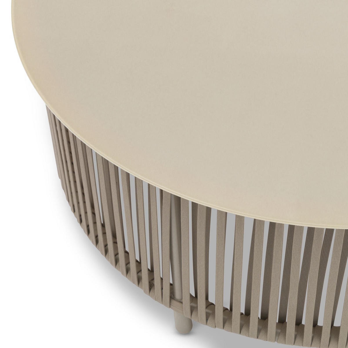 GARTENLOUNGE KULO 4er Set champagne - Champagner, Textil - IDIMEX