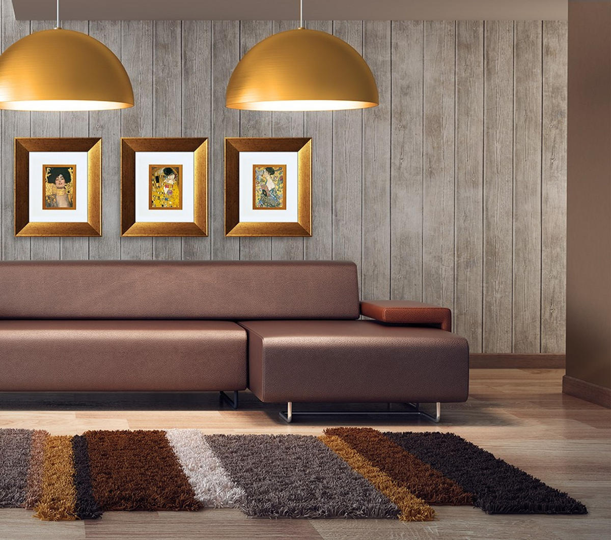 BILD gerahmt 36x41 cm Gustav Klimt „The Judith“ - Braun, Holz (36/41cm) - artissimo