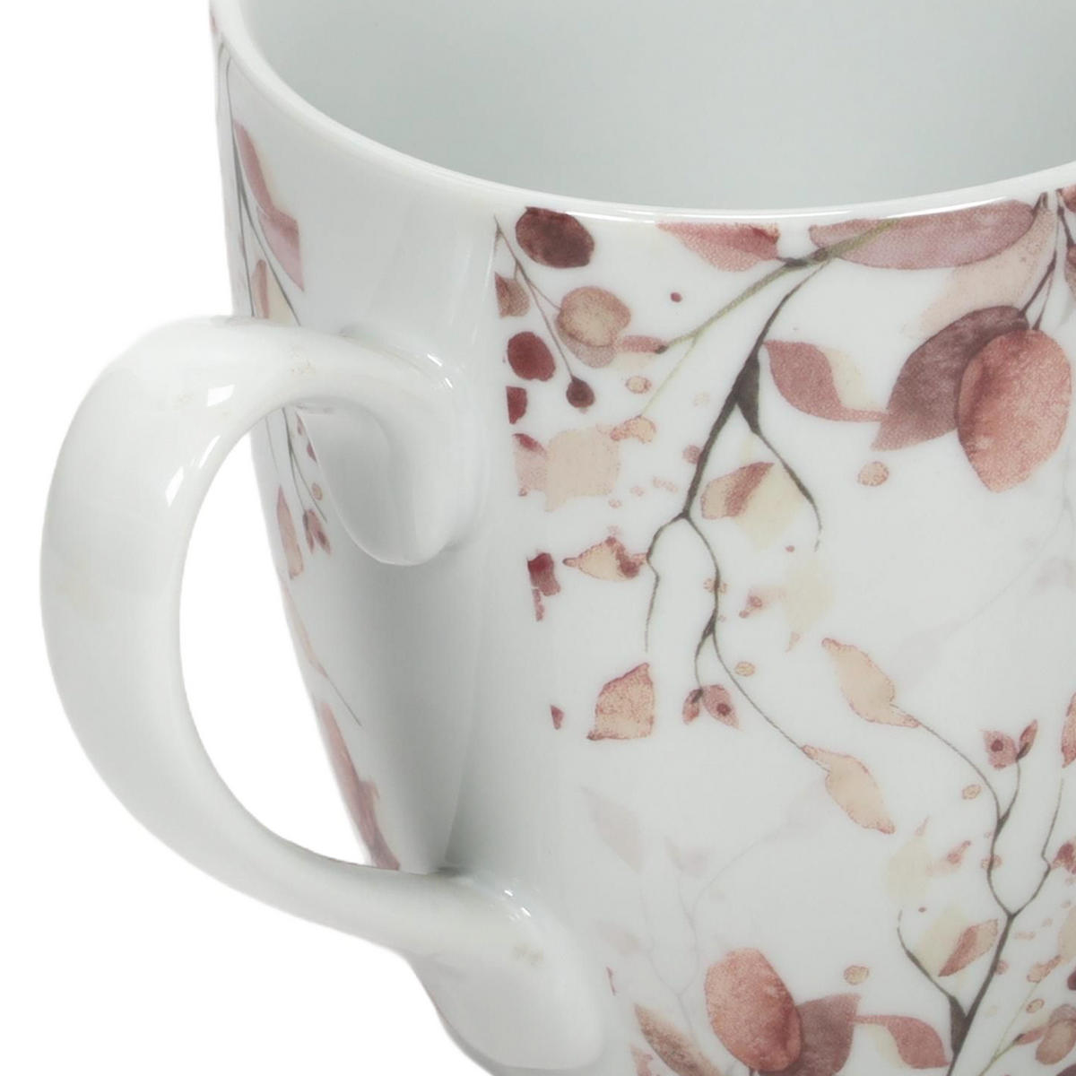 PORZELLANBECHER mit Blumenmuster Bernada Muster 2 480 ml 14/10/10 cm - Multicolor, Keramik (0.48L) - Boltze Home