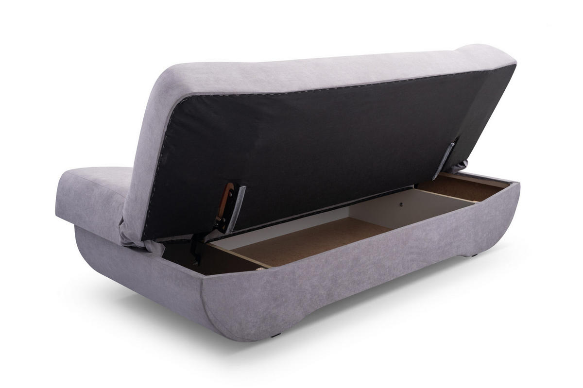 SCHLAFSOFA -PAFOS (Grau + Anthrazit) - Greige, Holz (192/90/87cm) - Möblo