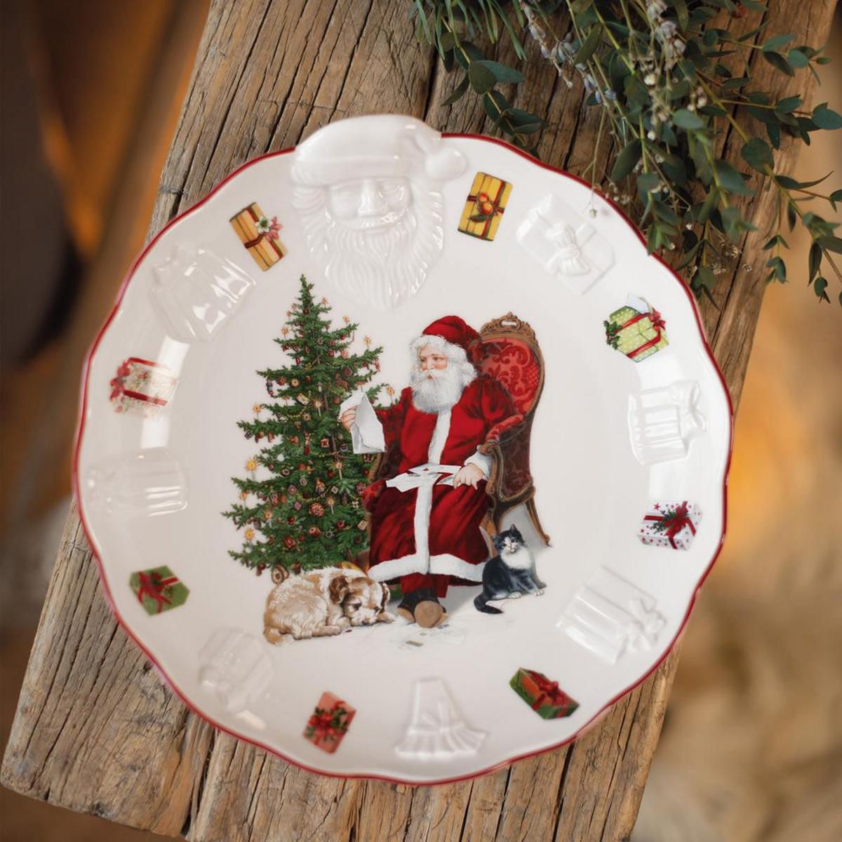 SCHALE MIT SANTA RELIEF Toy's Fantasy bunt ø 24,5 cm - Multicolor, Keramik (24.5cm) - Villeroy & Boch