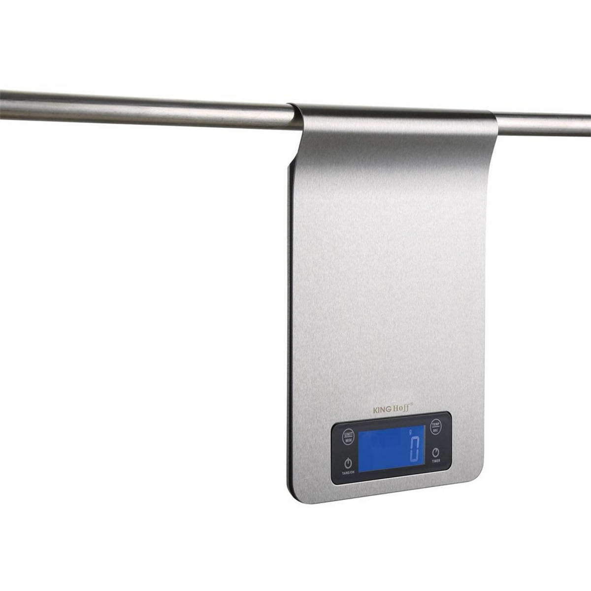 KÜCHENWAAGE Silber 24/16/3 cm KH1836 - Silberfarben, Metall - Kinghoff 