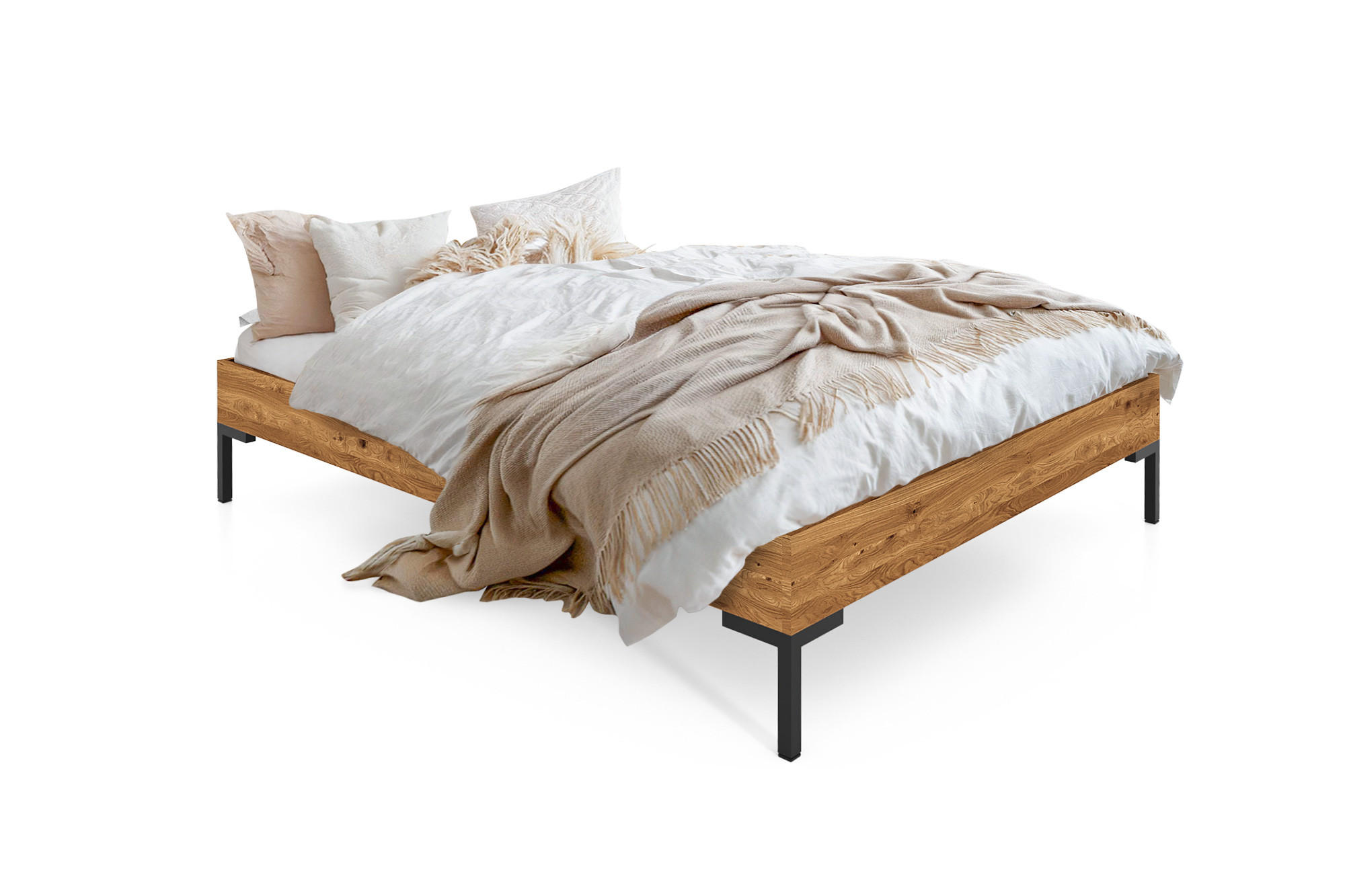BETTGESTELL LEON 140x210 Wildeiche - Wildeiche, Holz (140/210cm) - byoak