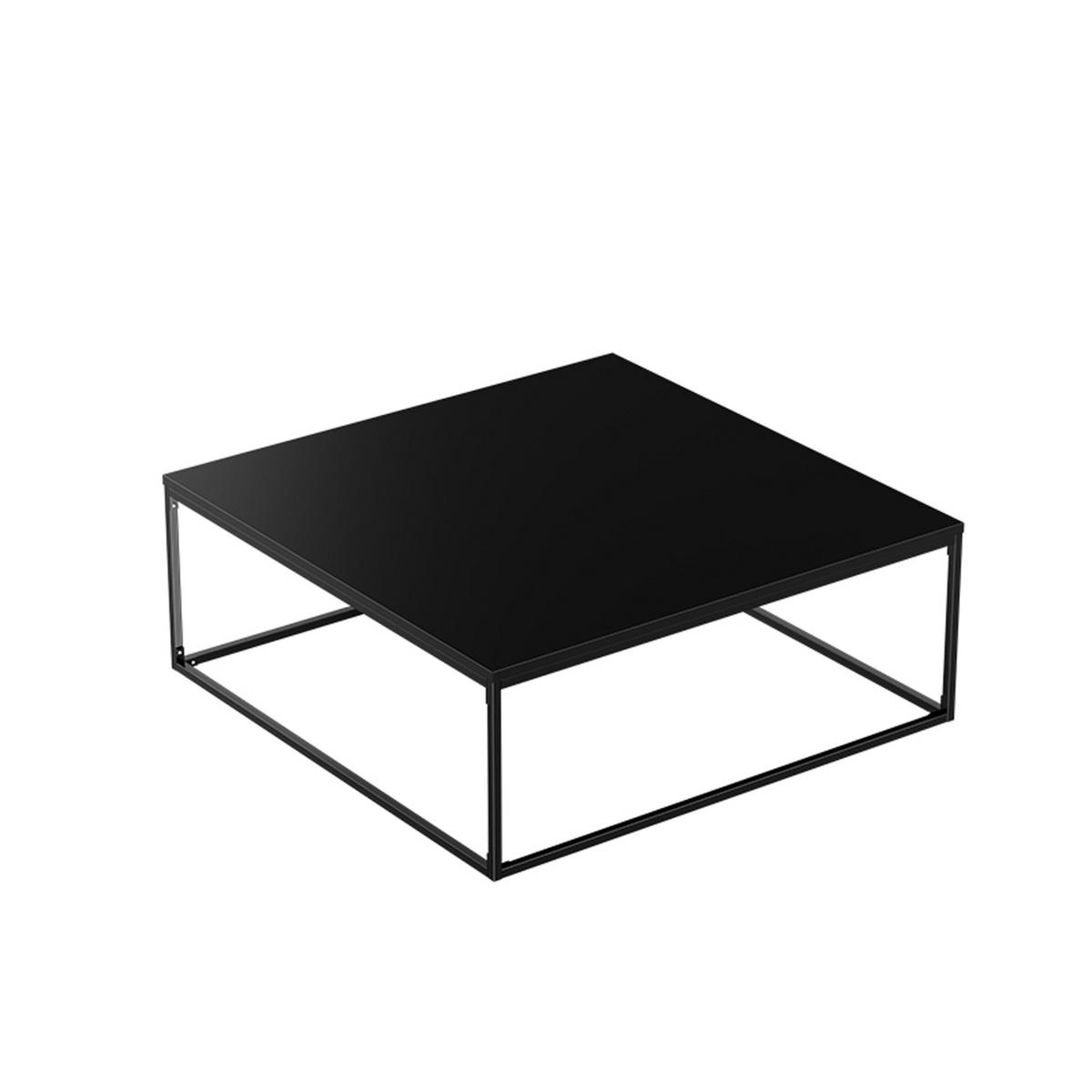 COUCHTISCH 120 cm, Schwarz - Schwarz, Metall (90/90/35cm) - Oviala