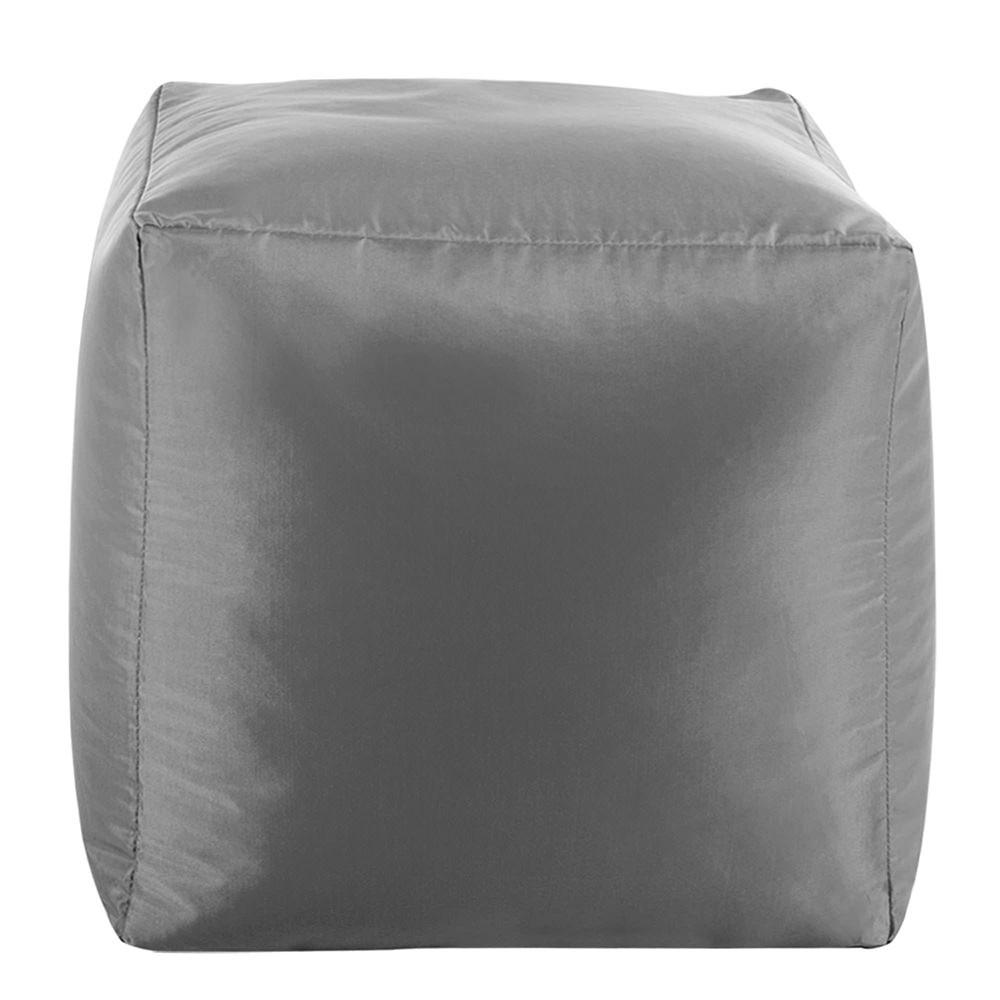SITZPOUF Outdoor Würfel - Hellgrau/Grau, Kunststoff (38/38/38cm) - Veeva
