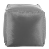 SITZPOUF Outdoor Würfel - Hellgrau/Grau, Kunststoff (38/38/38cm) - Veeva