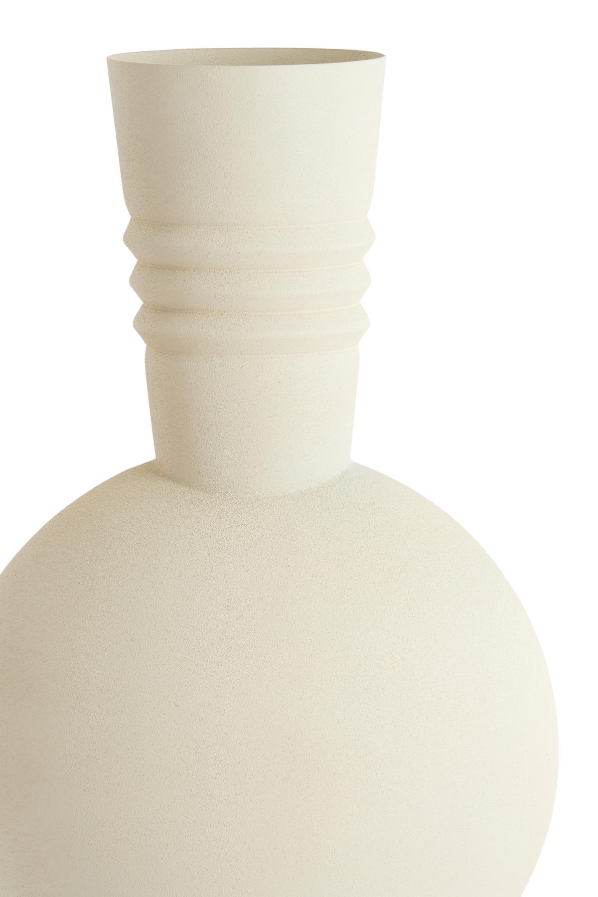 VASE Kavansi Weiß 14/14/40 cm - Weiß, Metall (40cm) - Light & Living