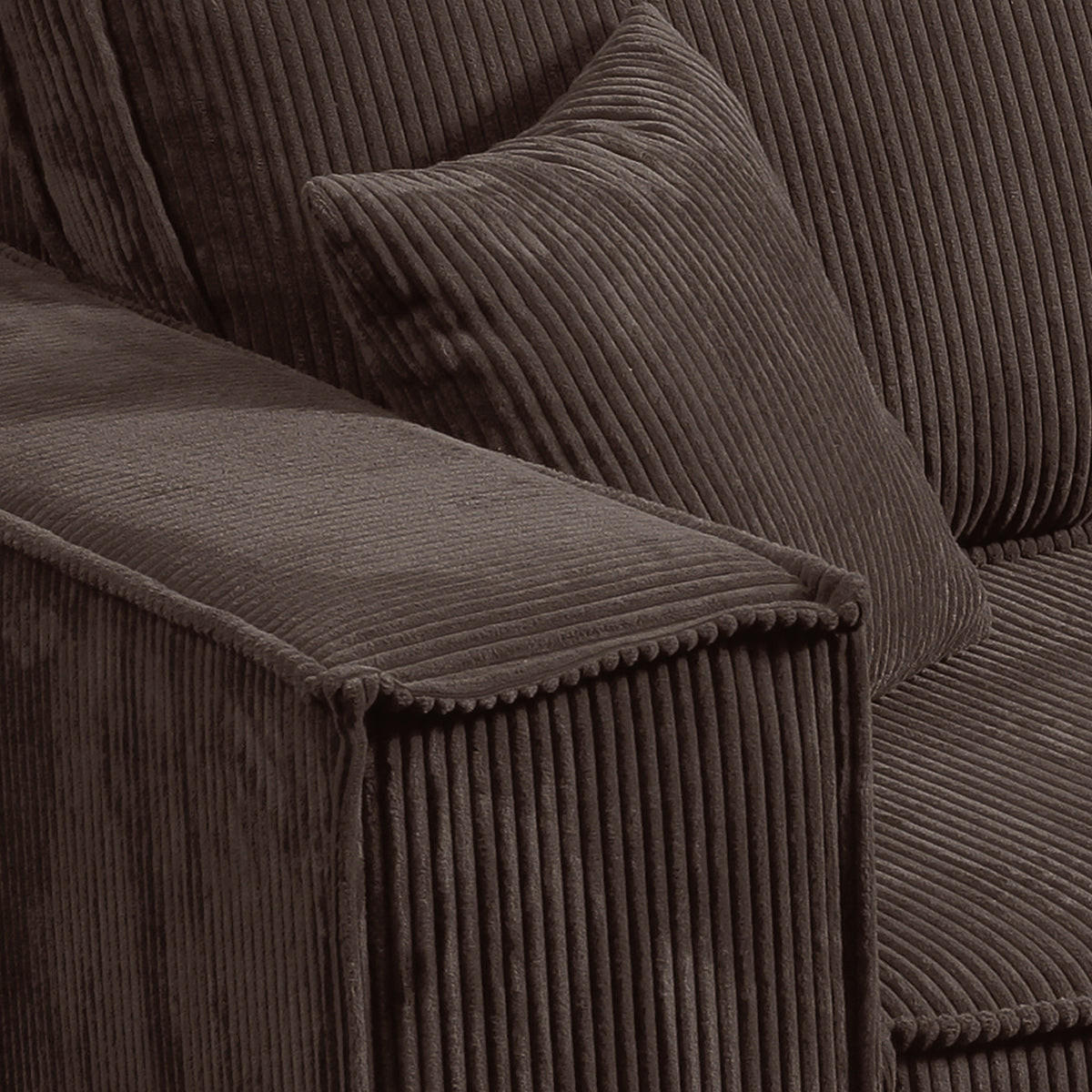 SOFA Isaac 4 Sitzplätze Braun - Braun, Holzwerkstoff (255/85/105cm) - Petits-meubles