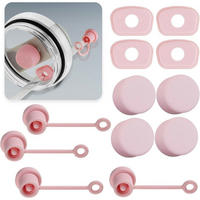 STROHHALM Zubehör 12-teiliges Set Rosa - Rosa, Kunststoff (6.5/1.5/6.5cm)