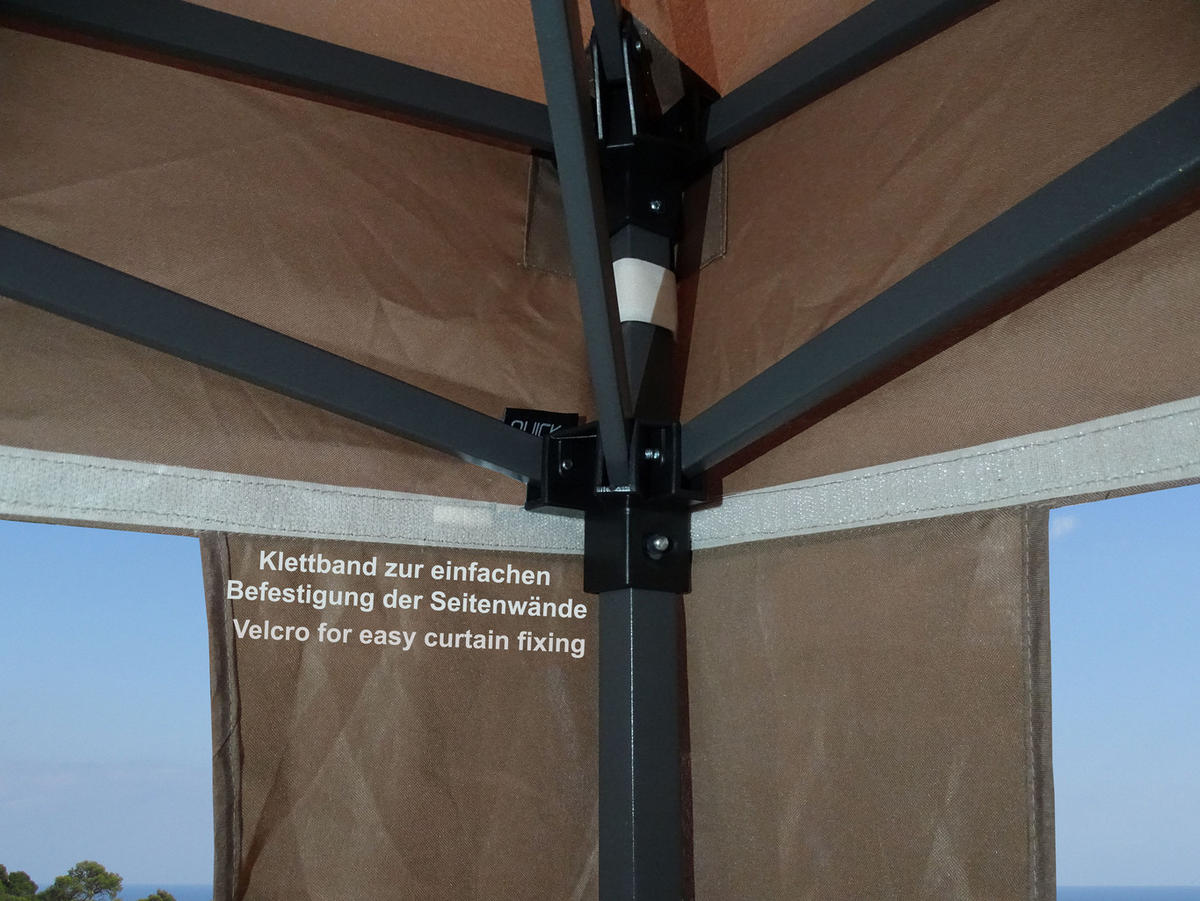 FALTPAVILLON 2x3m Graubeige - Beige, Metall (200/245/300cm) - QUICK STAR