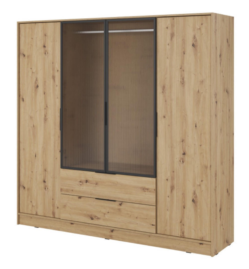 SCHRANK Artisan Eiche ELLY Geräumig - Multicolor, Holzwerkstoff (206/200/51cm) - Sepro Meble
