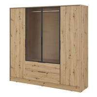 SCHRANK Artisan Eiche ELLY Geräumig - Multicolor, Holzwerkstoff (206/200/51cm) - Sepro Meble
