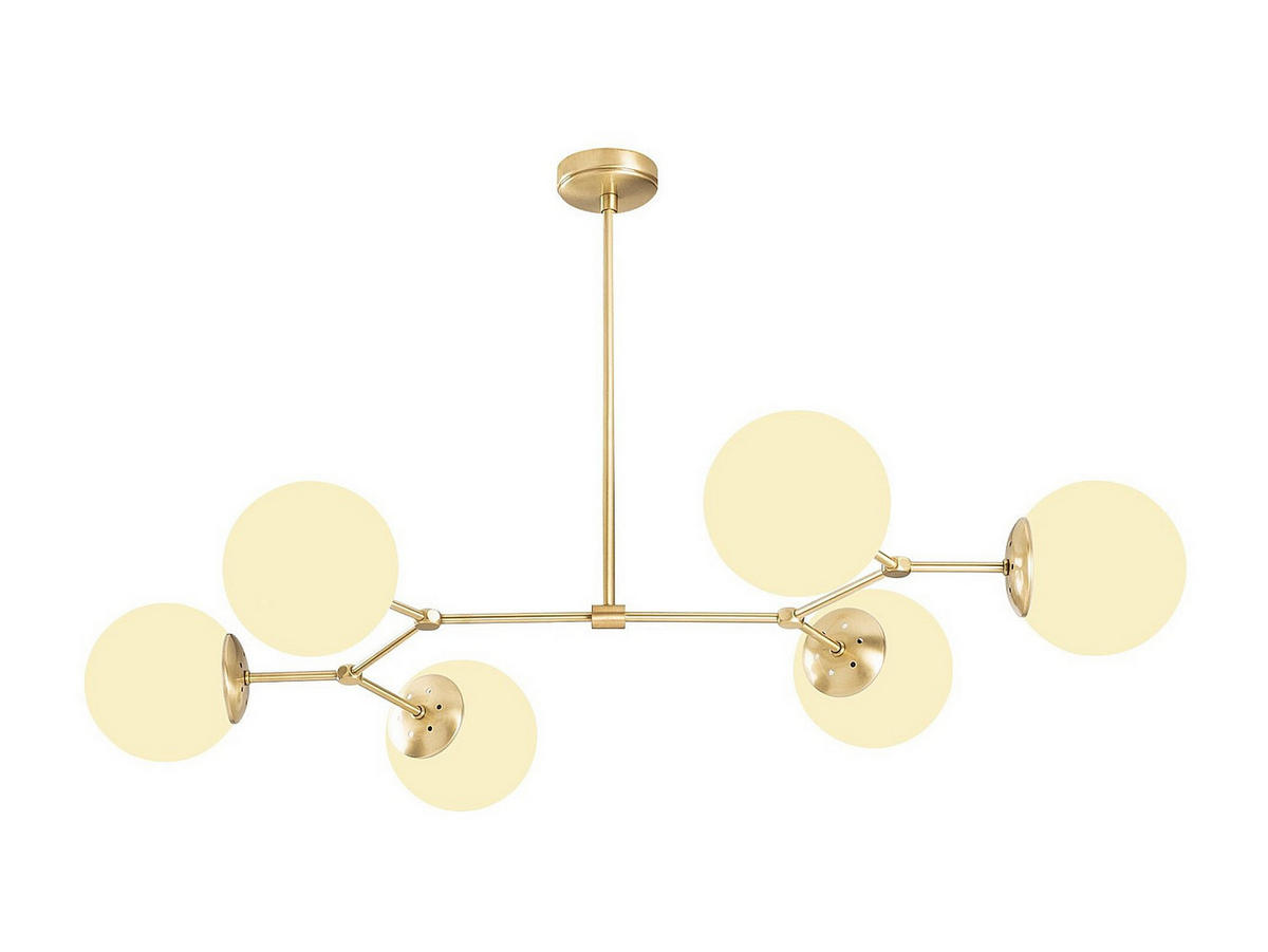 DECKENLEUCHTE - 100 cm x 58 cm - metall - goldfarben Damar - Goldfarben, Metall (58/100/52cm) - Vente-Unique