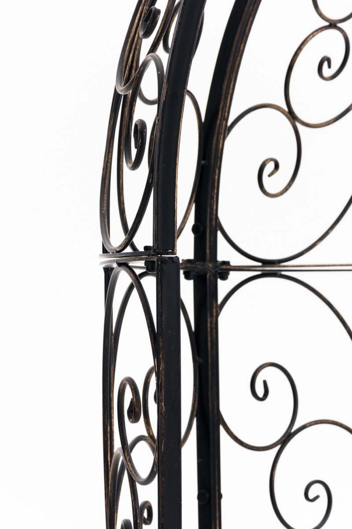 HALBPAVILLON Rosalia mit Sitzbank bronze - Braun, Metall (120/178/58cm) - TPFGarden