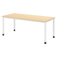 SCHREIBTISCH Serie-H 80/180/74 cm in Ahornfarben/Weiß - Ahornfarben/Weiß, Holzwerkstoff (80/180/74cm) - bümö