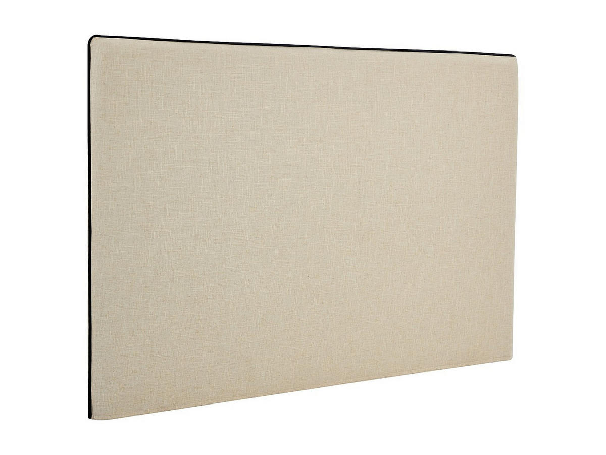 BETTKOPFTEIL - 2 -Sitzer - Leinen - schwarz, beige - CHESMA - Beige, Textil (149/110/8cm) - Vente-Unique