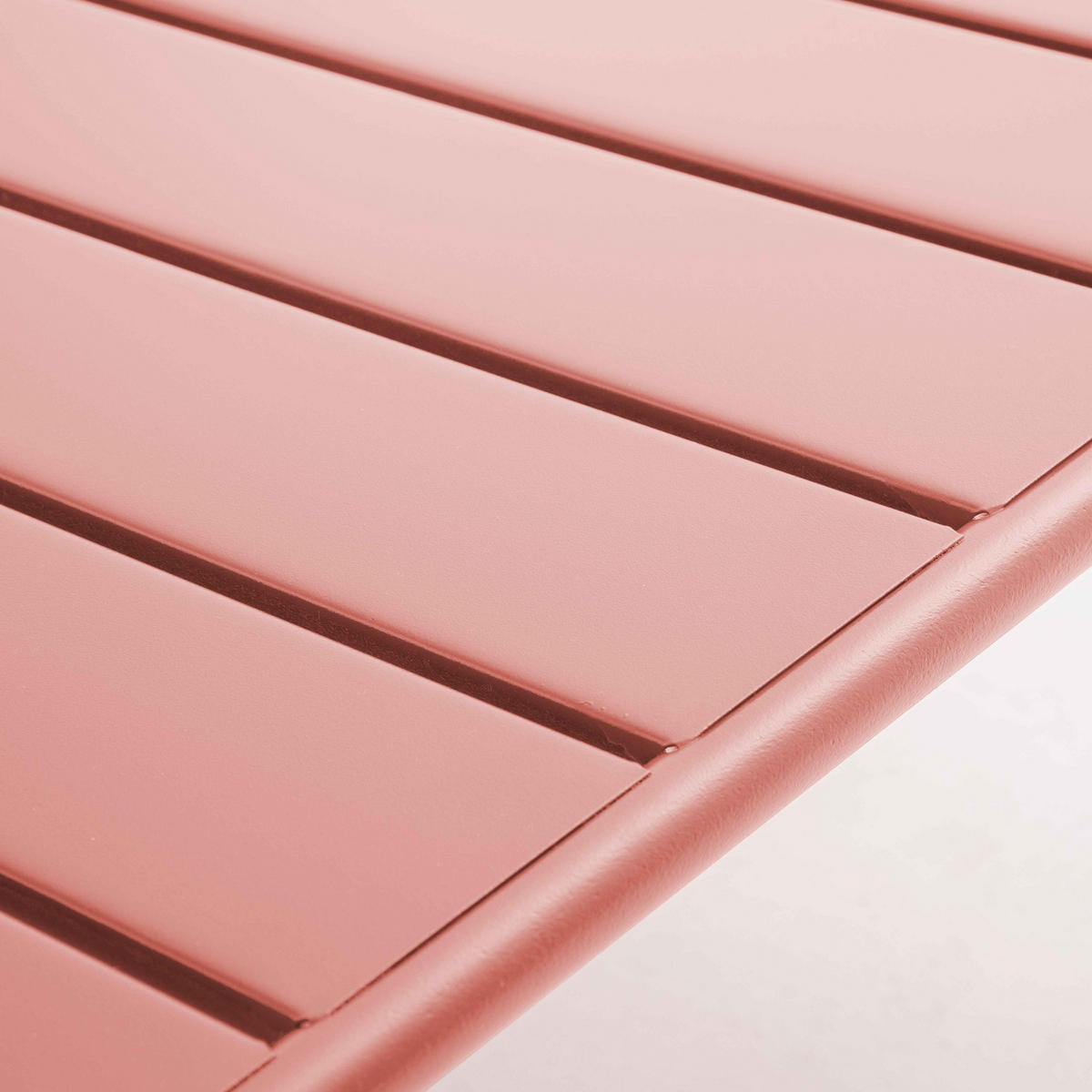 GARTEN-LOUNGETISCH, Lehm - Pink, Metall (90/50/40cm) - Oviala
