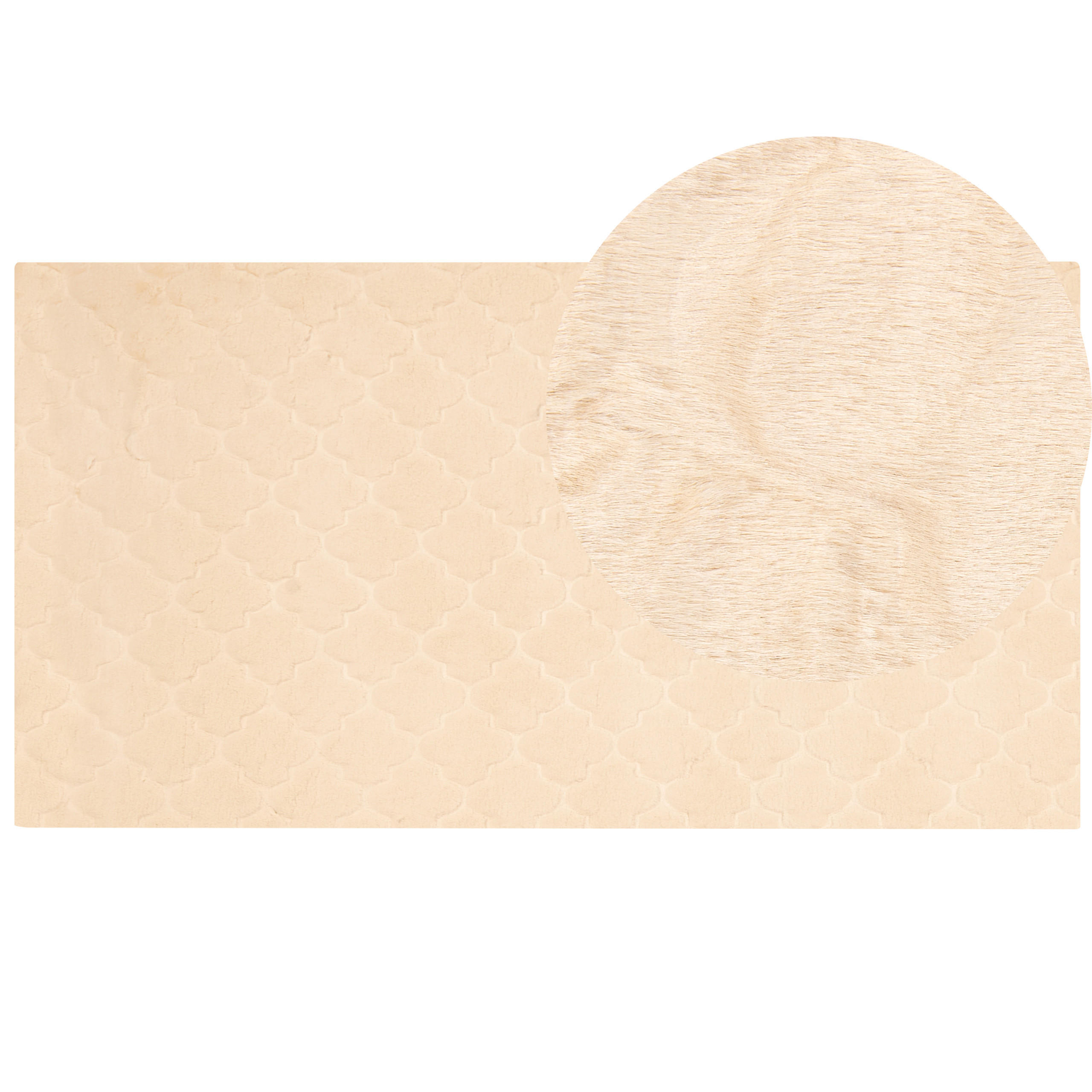 SHAGGY-KUNSTFELLTEPPICH Gharo 150/80 cm - Beige, Kunststoff (80/150cm) - Beliani