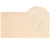 SHAGGY-KUNSTFELLTEPPICH Gharo 150/80 cm - Beige, Kunststoff (80/150cm) - Beliani