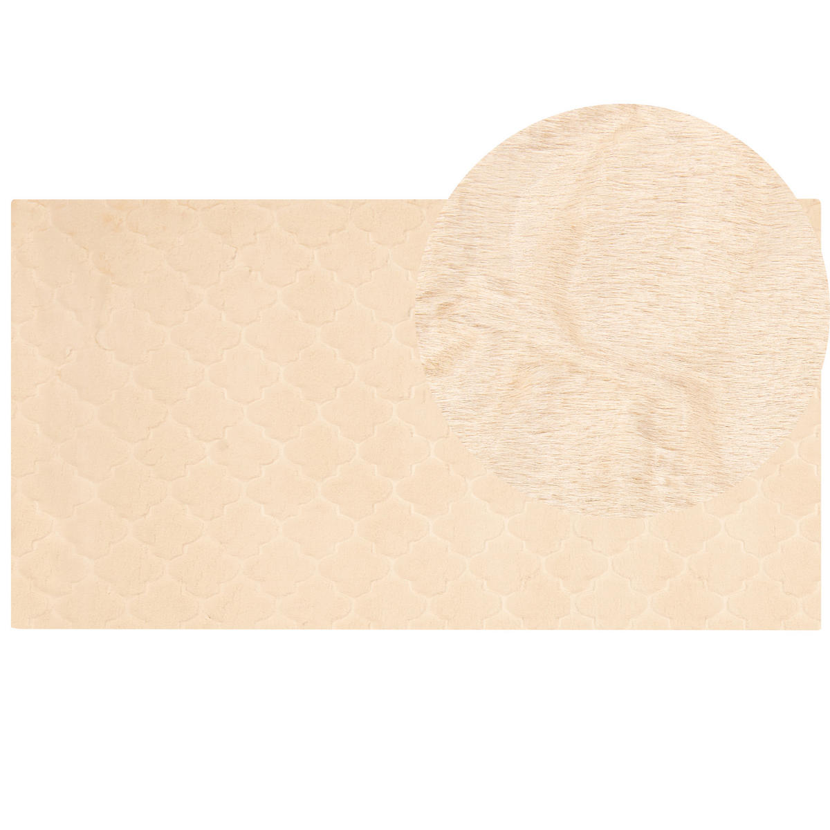 SHAGGY-KUNSTFELLTEPPICH Gharo 150/80 cm - Beige, Kunststoff (80/150cm) - Beliani