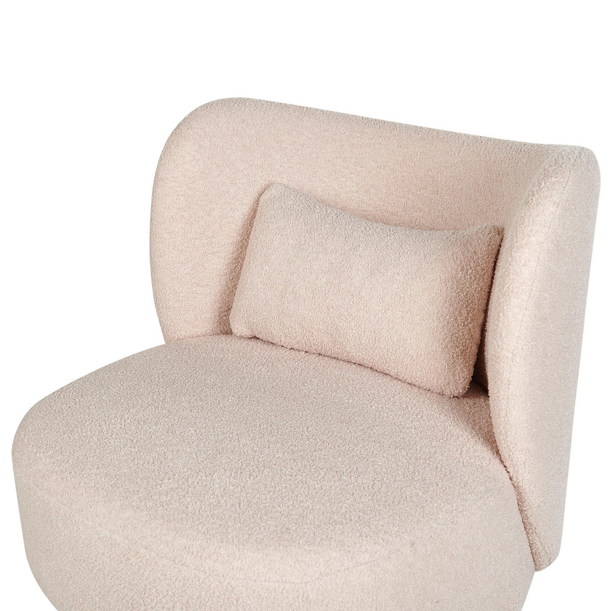 SESSEL BOUCLE Beige Otsby - Beige, Holz/Textil (60/76/55cm) - Beliani