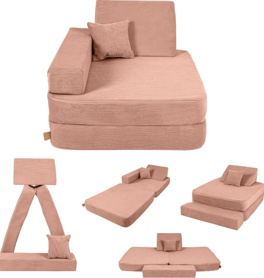 KINDERSESSEL Cordsamt Ziegel - Dunkelorange, Textil (80/24/80cm) - AngeLove