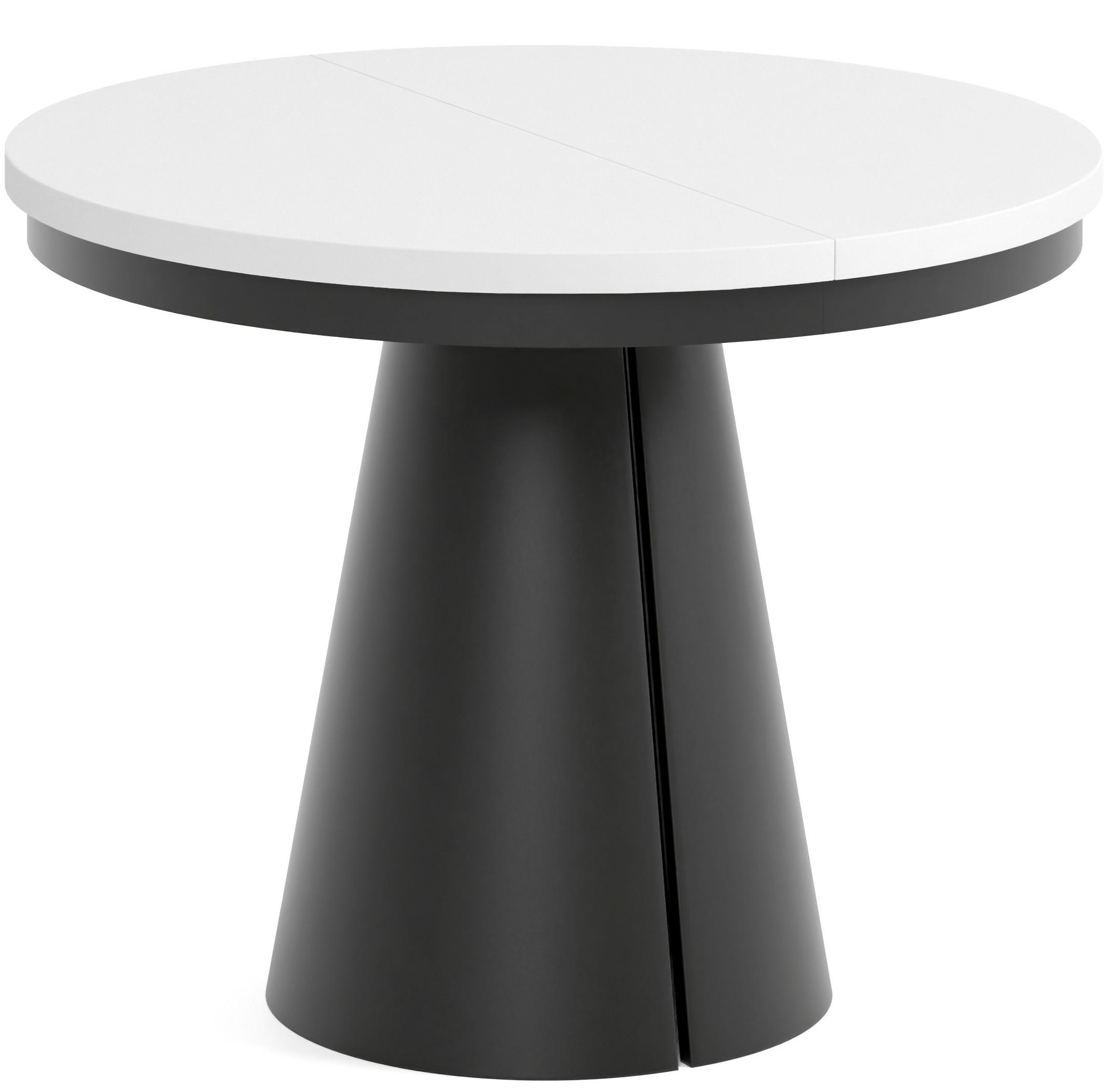 TISCH Weiss ALMA Ausziehbar 100/176 cm - Schwarz/Weiß, Holzwerkstoff (2/100/76cm) - Sepro Meble