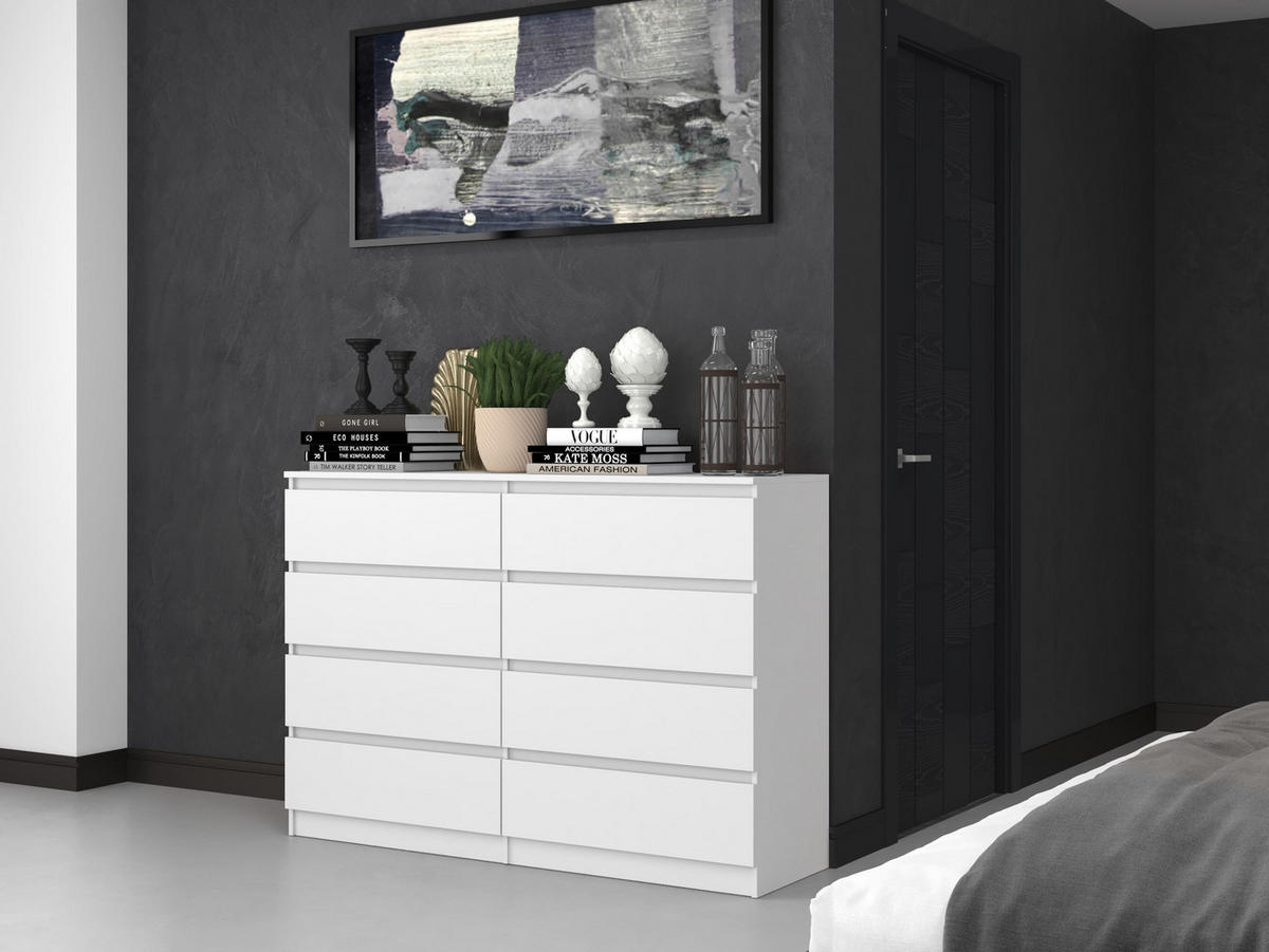 KOMMODE MALWA M8 140 - WEISS - Weiß, Holzwerkstoff (138/97/40cm) - CDF