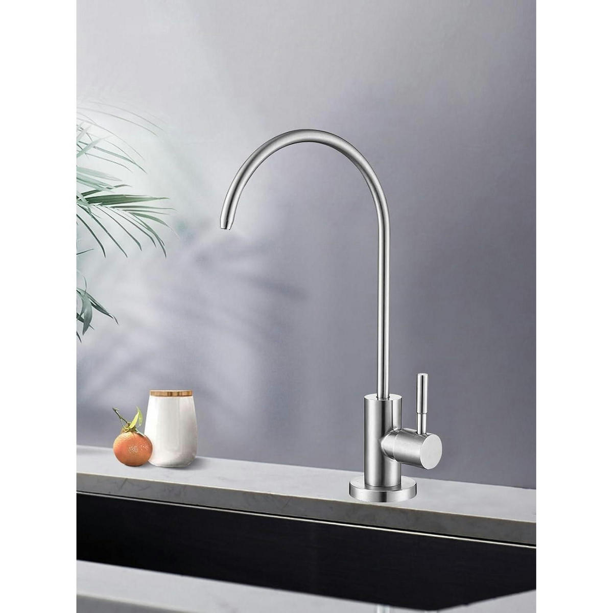 TRINKWASSERHAHN gebürstetes Nickel SUS304 Edelstahl - Silberfarben, Metall (14.5/8.1/29cm)