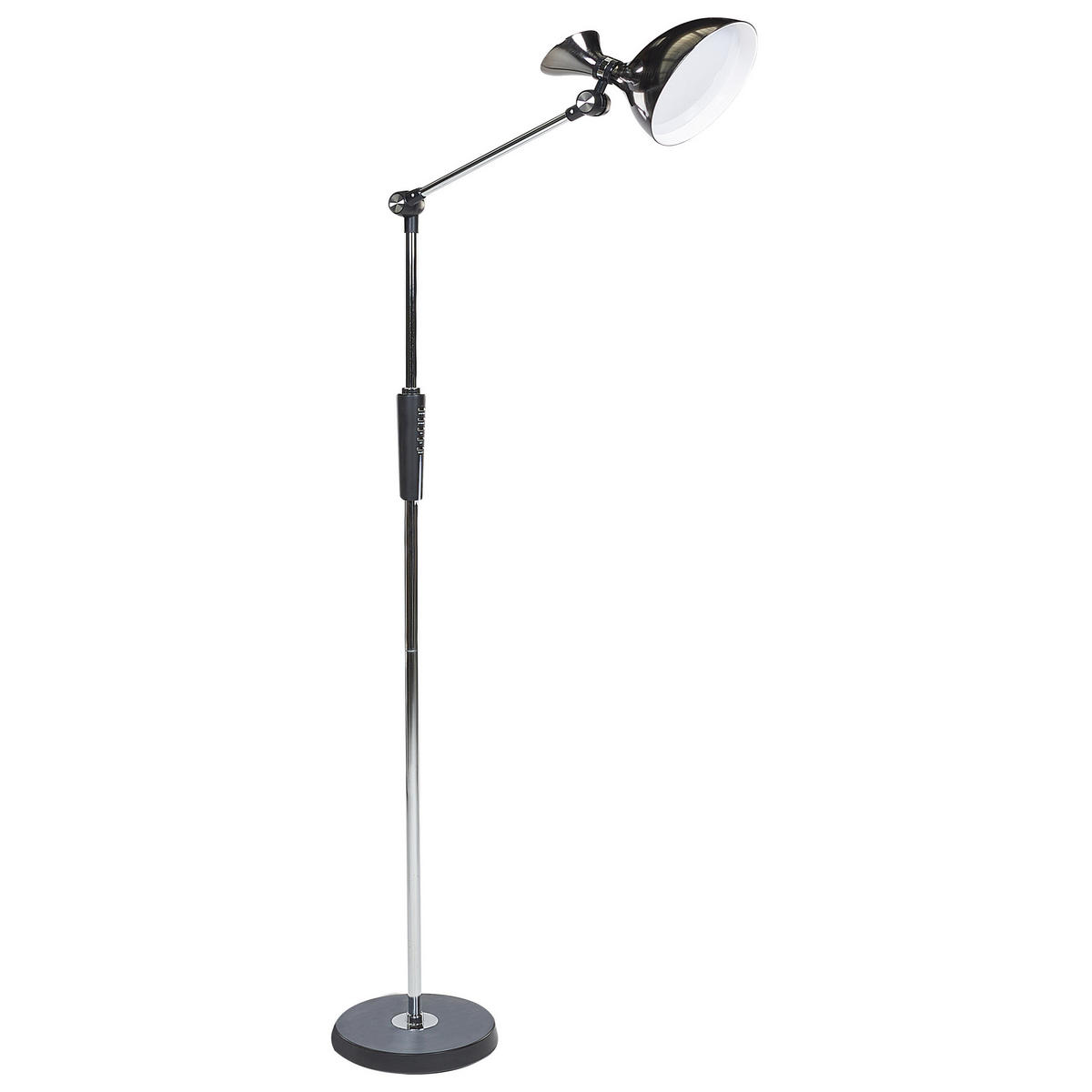 STEHLAMPE Andromeda 26/52/169 cm - Silberfarben, Kunststoff (26/52/169cm) - Beliani