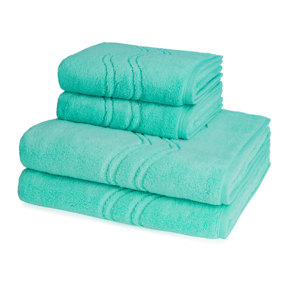 FROTTIERSET Cashmere feeling 4-teilig - Türkis, Textil (50/100cm) - Ross