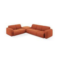 ECKSOFA links Molino aus Chenille-Stoff terrakotta 6 Sitzplätze - Terra cotta, Textil (250/315cm) - Micadoni