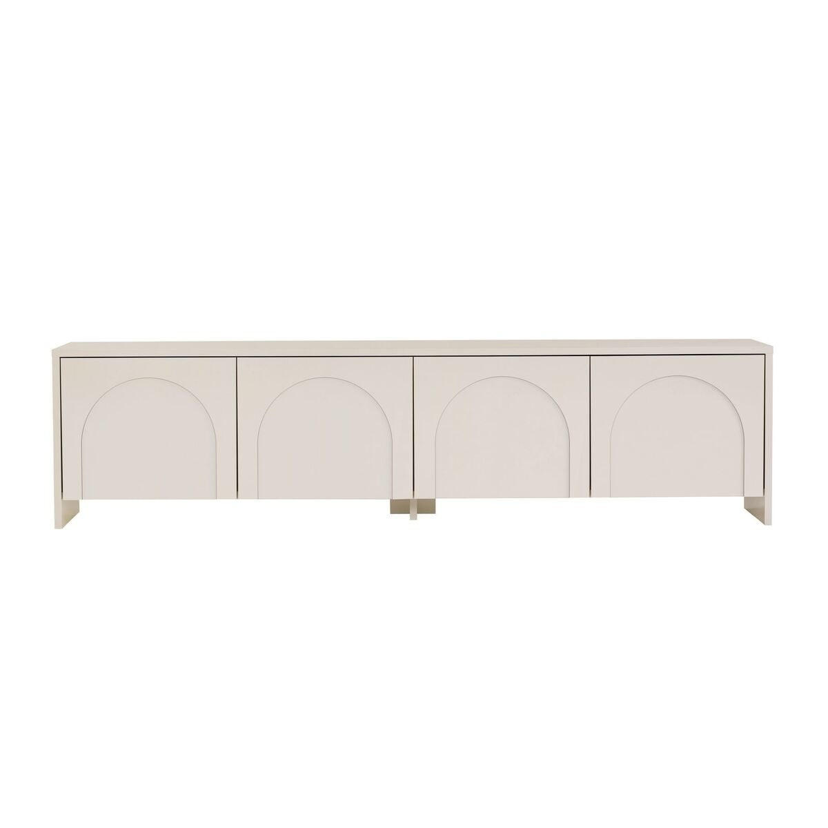 TV-MÖBEL 4 Türen, cremefarben 32/45/180 cm - Beige, Holzwerkstoff (32/45/43cm) - Calicosy