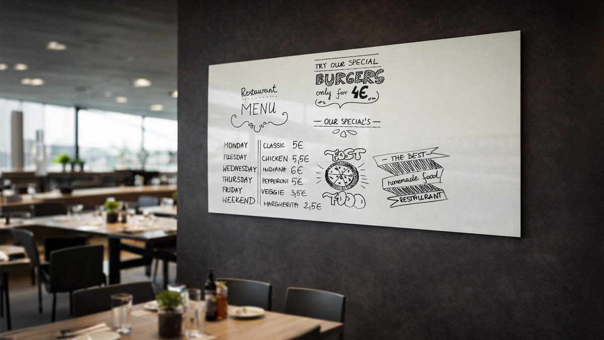 GLASBOARD - Weiß CLASSIC WHITE 200x100 cm - Weiß, Glas (200/100/0.7cm) - ALLboards