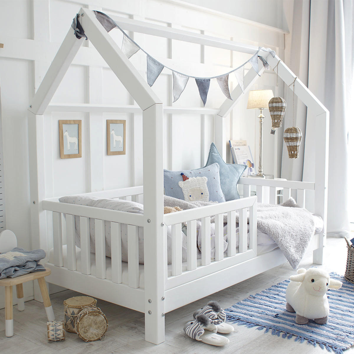HAUSBETT 90/190 Daisy Weiß - Weiß, Holz (90/190cm) - Petits-meubles