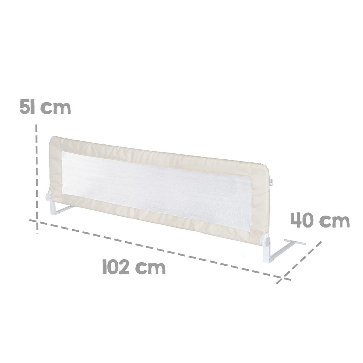 RAUSFALLSCHUTZ 102 x 32 cm beige - Beige, Textil/Metall (102/52/32cm) - Roba