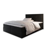POSTEL BOXSPRING LENA 160x200 cm, s matrací a úložným prostorem, černá - černá, kompozitní dřevo/textil (160/200cm) - MASSENO