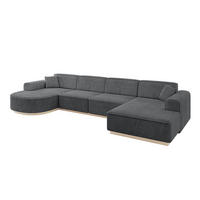 WOHNLANDSCHAFT ARRIO-U2 303x171x83 cm Dunkelgrau - Dunkelgrau, Holzwerkstoff/Textil (388/83/171cm) - ALTDECOR