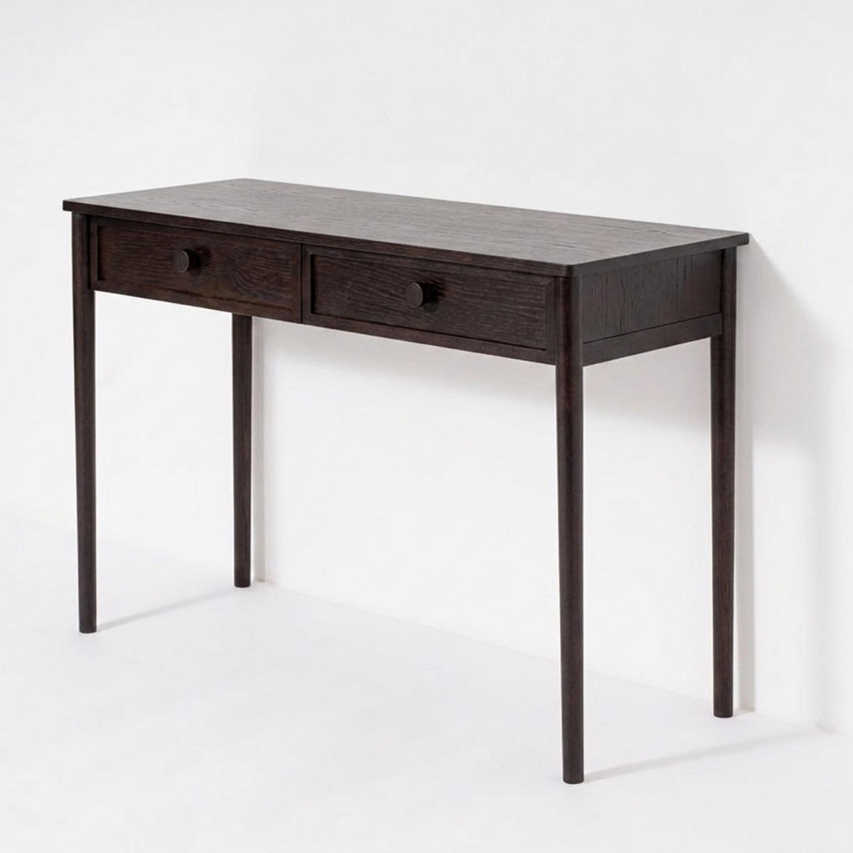 KONSOLENTISCH Rose, Eichenholz und Eichenfurnier, Espresso - Braun, Holz (45/120/78cm) - WOODEK