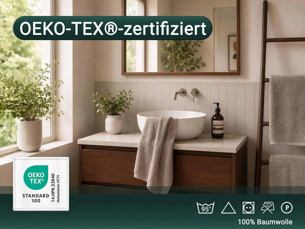 HANDTÜCHER, 10er-Set, 50x100 cm, 100% Baumwolle, Braun - Fango, Textil (50/100cm) - Zollner