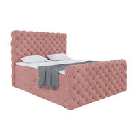 BOXBETT Duke - Schwarz/Rosa, Holzwerkstoff/Textil (120/200cm) - Meblini