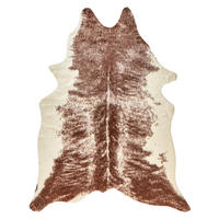 KUHFELL-TEPPICH Zeil 170/130 cm - Beige/Braun, Textil (130/170cm) - Beliani