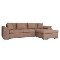 ECKSOFA Diana Cord, Seite: Rechts - Hellbraun, Holz/Textil (280/160cm) - MIRJAN24
