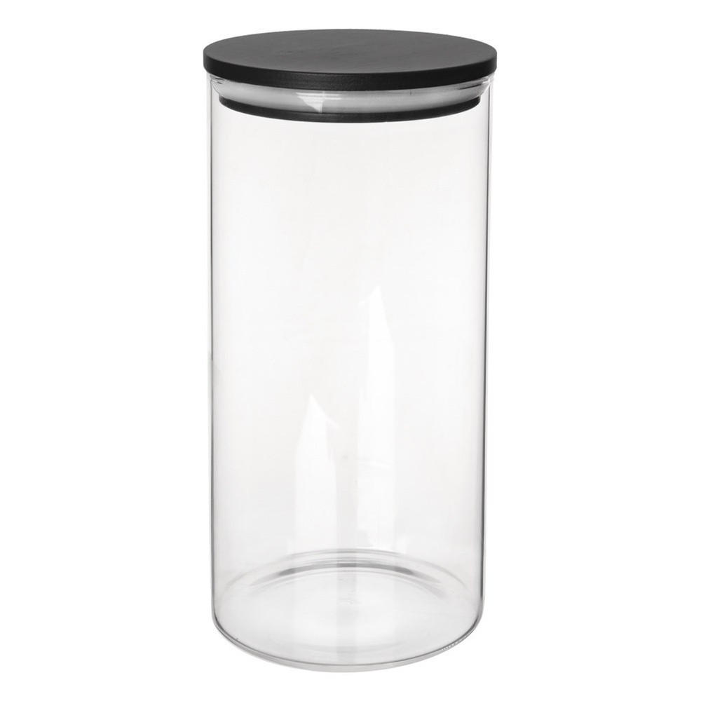 VORRATSGLAS Black-Design 980 ml Transparent - Transparent, Glas (9/18/9cm) - Orion 