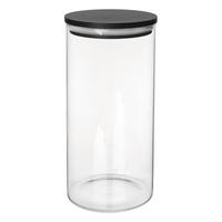 VORRATSGLAS Black-Design 980 ml Transparent - Transparent, Glas (9/18/9cm) - Orion 