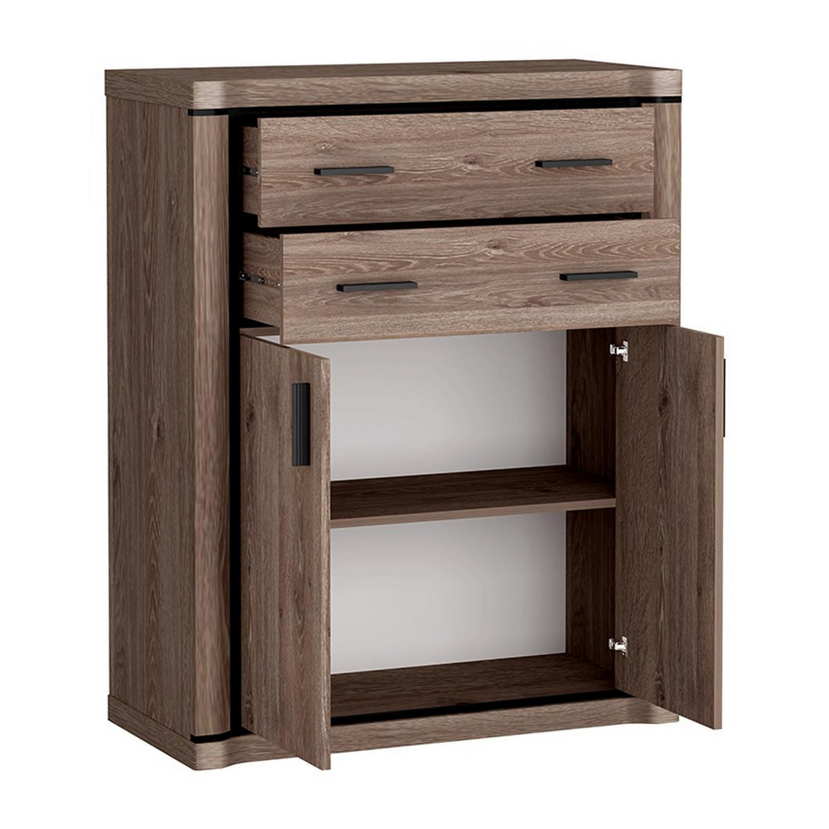 KOMMODE Dallas D-6 97 x 123 x 45 cm Trüffeleiche - Trüffeleichefarben, Holzwerkstoff/Kunststoff (97/123/45cm) - Koseto
