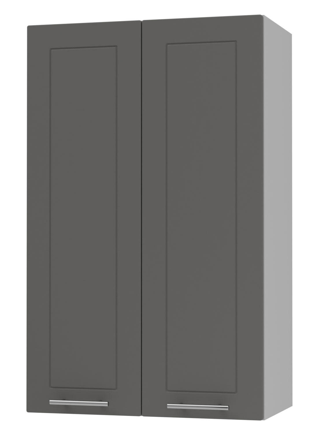 KÜCHENHÄNGESCHRANK Kvantum W4/60 Graphit Matt / Grau Matt 60 / 32,5 / 96cm - Graphitfarben/Grau, Holz/Holzwerkstoff (60/96/32.5cm) - Feldmann-Wohnen