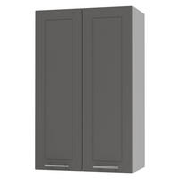 KÜCHENHÄNGESCHRANK Kvantum W4/60 Graphit Matt / Grau Matt 60 / 32,5 / 96cm - Graphitfarben/Grau, Holz/Holzwerkstoff (60/96/32.5cm) - Feldmann-Wohnen