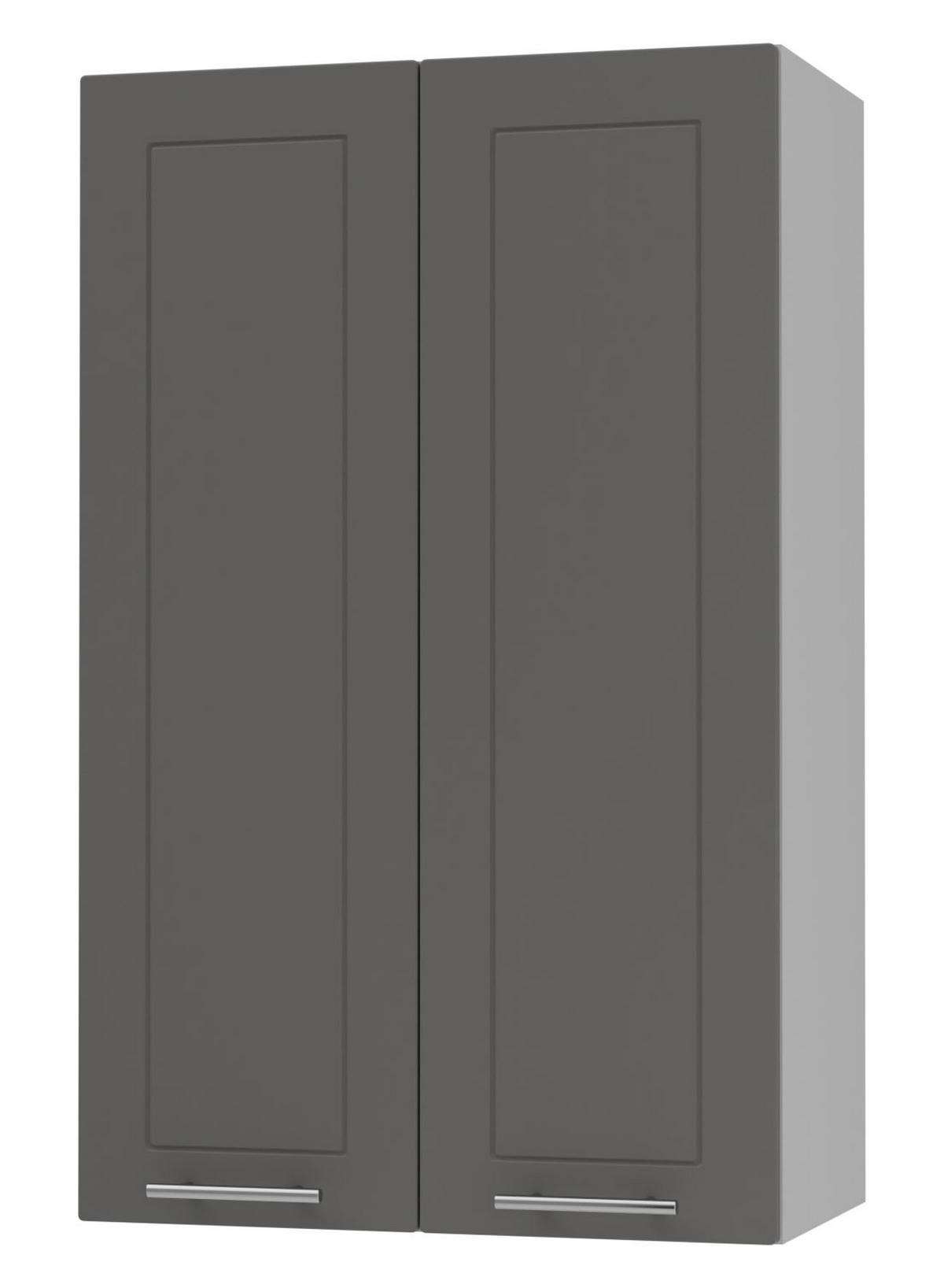 KÜCHENHÄNGESCHRANK Kvantum W4/60 Graphit Matt / Grau Matt 60 / 32,5 / 96cm - Graphitfarben/Grau, Holz/Holzwerkstoff (60/96/32.5cm) - Feldmann-Wohnen